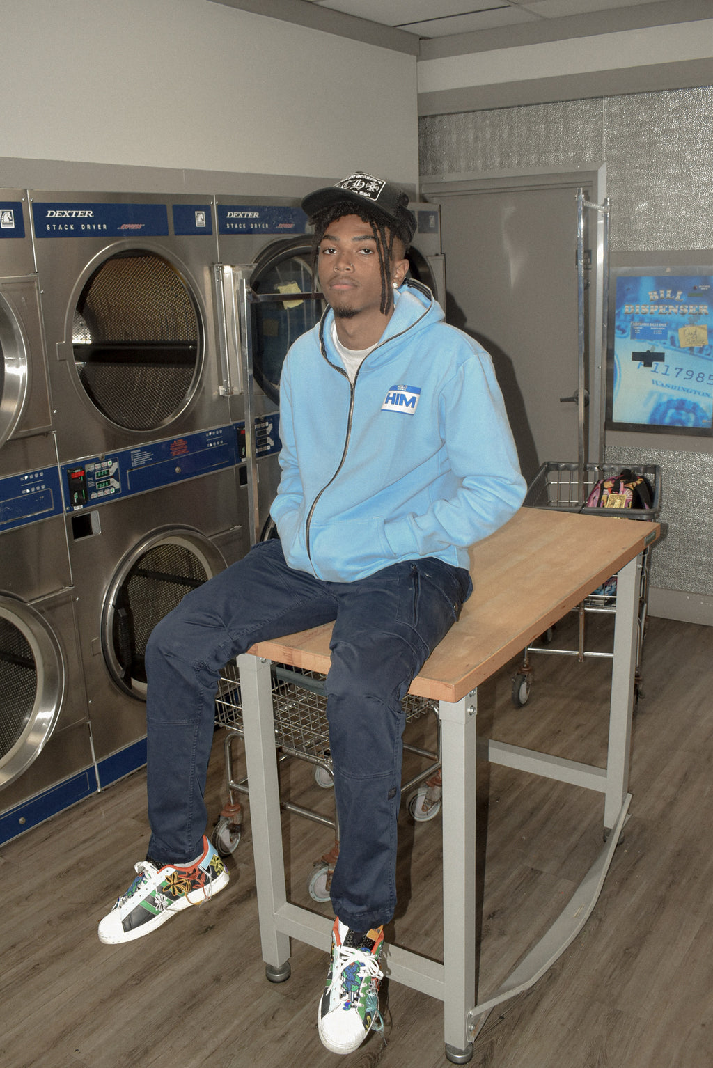 "Hello my name is HIM" FullZip Hoodie