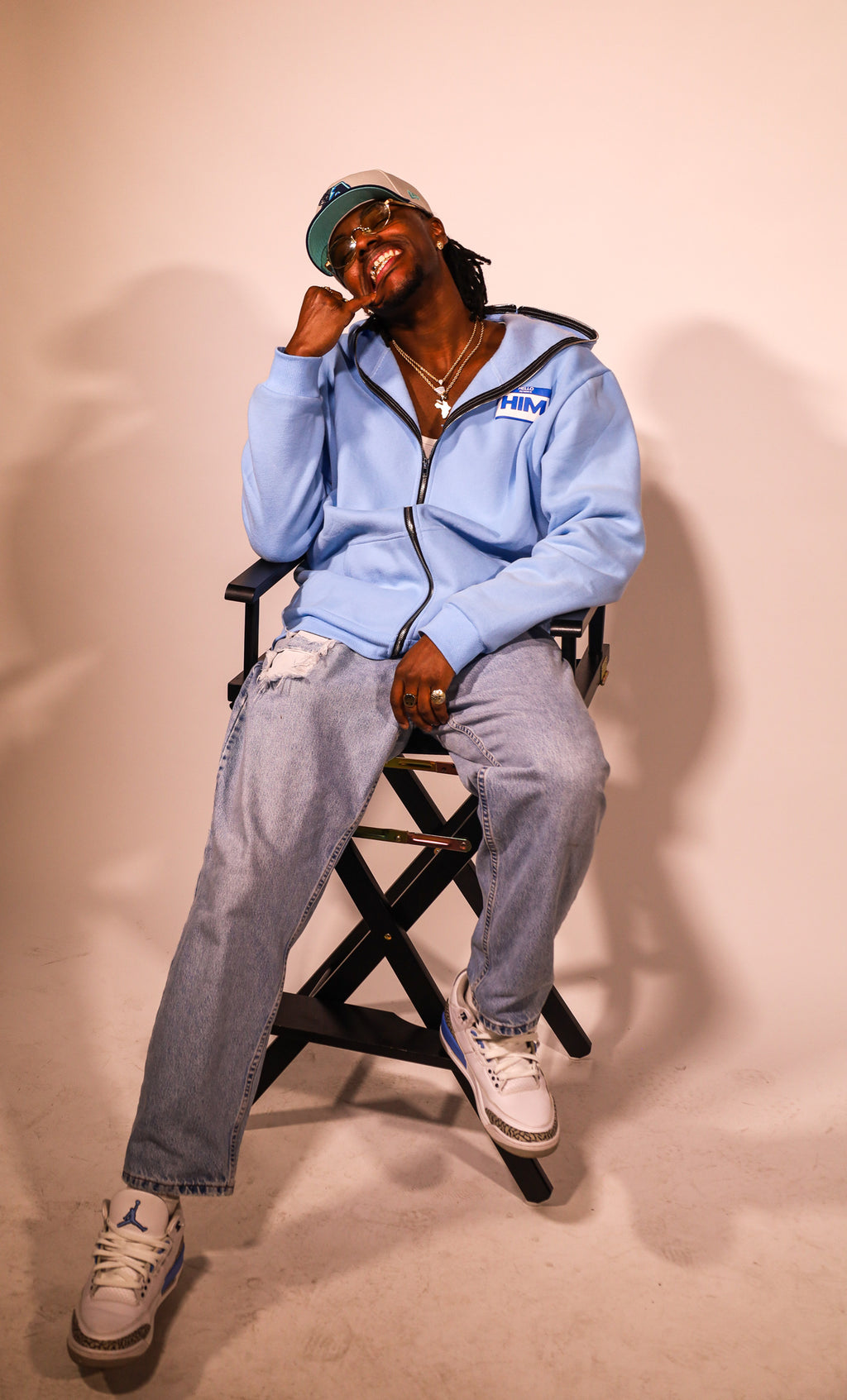 "Hello my name is HIM" FullZip Hoodie